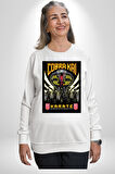 Cobra Kai Yılan Karete Dizi Film Erkek Kadın Unisex Dijital Baskılı Beyaz Sweatshirt