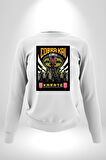 Cobra Kai Yılan Karete Dizi Film Erkek Kadın Unisex Dijital Baskılı Beyaz Sweatshirt