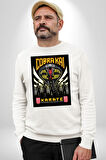 Cobra Kai Yılan Karete Dizi Film Erkek Kadın Unisex Dijital Baskılı Beyaz Sweatshirt