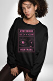 Mason Gözü Shirli Göz Kişilik Sokak Tasarımı Erkek Kadın Unisex Dijital Baskılı Siyah Sweatshirt