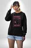 Mason Gözü Shirli Göz Kişilik Sokak Tasarımı Erkek Kadın Unisex Dijital Baskılı Siyah Sweatshirt