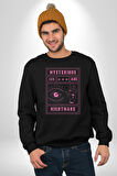 Mason Gözü Shirli Göz Kişilik Sokak Tasarımı Erkek Kadın Unisex Dijital Baskılı Siyah Sweatshirt