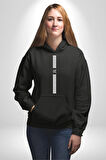 Başarı Motivasyon Dik Tasarım Erkek Kadın Siyah Dijital Baskılı Kapüşonlu Sweatshirt Hoodie