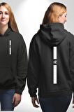 Başarı Motivasyon Dik Tasarım Erkek Kadın Siyah Ön Sırt Baskılı Kapüşonlu Sweatshirt Hoodie