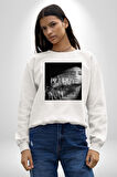 Blurry Kapak Kadınlar Costa Albüm Erkek Kadın Unisex Dijital Baskılı Beyaz Sweatshirt