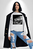 Blurry Kapak Kadınlar Costa Albüm Erkek Kadın Unisex Dijital Baskılı Beyaz Sweatshirt