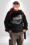 Blurry Kapak Kadınlar Costa Albüm Erkek Kadın Unisex Dijital Baskılı Siyah Sweatshirt