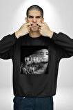 Blurry Kapak Kadınlar Costa Albüm Erkek Kadın Unisex Dijital Baskılı Siyah Sweatshirt