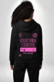 İstediğim Şey Uykuda Kalmak Erkek Kadın Siyah Ön Sırt Baskılı Kapüşonlu Sweatshirt Hoodie