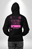 İstediğim Şey Uykuda Kalmak Erkek Kadın Siyah Ön Sırt Baskılı Kapüşonlu Sweatshirt Hoodie