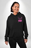 İstediğim Şey Uykuda Kalmak Erkek Kadın Siyah Ön Sırt Baskılı Kapüşonlu Sweatshirt Hoodie
