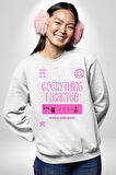 İstediğim Şey Uykuda Kalmak Erkek Kadın Unisex Dijital Baskılı Beyaz Sweatshirt