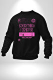 İstediğim Şey Uykuda Kalmak Erkek Kadın Unisex Dijital Baskılı Siyah Sweatshirt