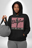 Barbie Film Poster Retro Tasarım Erkek Kadın Siyah Dijital Baskılı Kapüşonlu Sweatshirt Hoodie