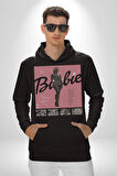 Barbie Film Poster Retro Tasarım Erkek Kadın Siyah Dijital Baskılı Kapüşonlu Sweatshirt Hoodie