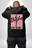 Barbie Film Poster Retro Tasarım Erkek Kadın Siyah Ön Sırt Baskılı Kapüşonlu Sweatshirt Hoodie