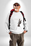 İnanç  Çocuk Melek Erkek Kadın Unisex Dijital Baskılı Beyaz Sweatshirt