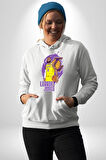 LeBron James Lakers Basketbol Tasarımı Erkek Kadın Beyaz Dijital Baskılı Kapüşonlu Sweatshirt Hoodie