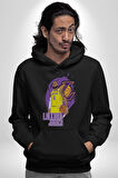 LeBron James Lakers Basketbol Tasarımı Erkek Kadın Siyah Dijital Baskılı Kapüşonlu Sweatshirt Hoodie