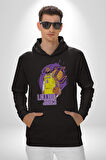 LeBron James Lakers Basketbol Tasarımı Erkek Kadın Siyah Dijital Baskılı Kapüşonlu Sweatshirt Hoodie