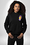 LeBron James Lakers Basketbol Tasarımı Erkek Kadın Siyah Ön Sırt Baskılı Kapüşonlu Sweatshirt Hoodie