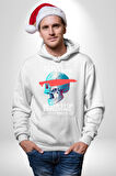 Gerçekten Harika Keşfetmeyi Bırakma Erkek Kadın Beyaz Dijital Baskılı Kapüşonlu Sweatshirt Hoodie