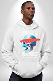 Gerçekten Harika Keşfetmeyi Bırakma Erkek Kadın Beyaz Dijital Baskılı Kapüşonlu Sweatshirt Hoodie