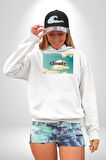 Pisikolojim Bulutlu Erkek Kadın Beyaz Dijital Baskılı Kapüşonlu Sweatshirt Hoodie