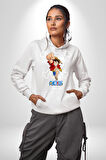 One Piece Luffy Korsan Anime Tasarımı Erkek Kadın Beyaz Dijital Baskılı Kapüşonlu Sweatshirt Hoodie