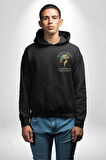 İshak Kurbanı Erkek Kadın Siyah Ön Sırt Baskılı Kapüşonlu Sweatshirt Hoodie