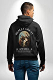 İshak Kurbanı Erkek Kadın Siyah Ön Sırt Baskılı Kapüşonlu Sweatshirt Hoodie