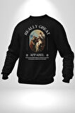 İshak Kurbanı Erkek Kadın Unisex Dijital Baskılı Siyah Sweatshirt