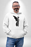 Modern Sanat Yunan Kadın Melek Erkek Kadın Beyaz Dijital Baskılı Kapüşonlu Sweatshirt Hoodie