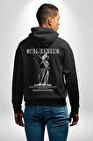 Modern Sanat Yunan Kadın Melek Erkek Kadın Siyah Ön Sırt Baskılı Kapüşonlu Sweatshirt Hoodie
