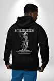 Modern Sanat Yunan Kadın Melek Erkek Kadın Siyah Ön Sırt Baskılı Kapüşonlu Sweatshirt Hoodie