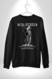 Modern Sanat Yunan Kadın Melek Erkek Kadın Unisex Dijital Baskılı Siyah Sweatshirt