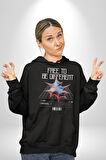 Farklı Olmak Zorundayım Erkek Kadın Siyah Dijital Baskılı Kapüşonlu Sweatshirt Hoodie