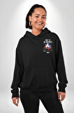 Farklı Olmak Zorundayım Erkek Kadın Siyah Ön Sırt Baskılı Kapüşonlu Sweatshirt Hoodie