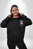 Farklı Olmak Zorundayım Erkek Kadın Siyah Ön Sırt Baskılı Kapüşonlu Sweatshirt Hoodie