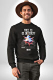 Farklı Olmak Zorundayım Erkek Kadın Unisex Dijital Baskılı Siyah Sweatshirt