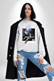 Astronot Cesur Ol Erkek Kadın Unisex Dijital Baskılı Beyaz Sweatshirt