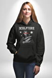 Michelagelo Modern Apollo Heykel Sokak Style Erkek Kadın Siyah Dijital Baskılı Kapüşonlu Sweatshirt Hoodie