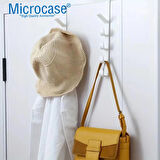 Microcase Taşınabilir Kapı Arkası Dikey 5 Kancalı Takı Eşya Çanta Şapka Kıyafet Askısı - BEYAZ AL4833 3 Adet