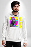 Heykel Anlamadığınız Şeyden Nefret Etmeyin Erkek Kadın Beyaz Dijital Baskılı Kapüşonlu Sweatshirt Hoodie