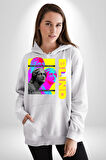 Heykel Anlamadığınız Şeyden Nefret Etmeyin Erkek Kadın Beyaz Dijital Baskılı Kapüşonlu Sweatshirt Hoodie
