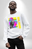 Heykel Anlamadığınız Şeyden Nefret Etmeyin Erkek Kadın Unisex Dijital Baskılı Beyaz Sweatshirt