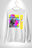 Heykel Anlamadığınız Şeyden Nefret Etmeyin Erkek Kadın Unisex Dijital Baskılı Beyaz Sweatshirt