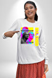 Heykel Anlamadığınız Şeyden Nefret Etmeyin Erkek Kadın Unisex Dijital Baskılı Beyaz Sweatshirt