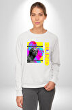 Heykel Anlamadığınız Şeyden Nefret Etmeyin Erkek Kadın Unisex Dijital Baskılı Beyaz Sweatshirt