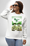 Dizi Breaking Bad Özel Tasarım Erkek Kadın Unisex Dijital Baskılı Beyaz Sweatshirt